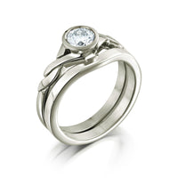 Celtic Twist 0.40ct Diamond Ring Set in Platinum by Sheila Fleet Jewellery