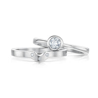 Cubic Zirconia Arch 4mm Solitaire Ring Set in Sterling Silver by Sheila Fleet Jewellery