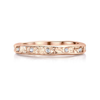 Matrix 12-Diamond Band in 18ct Rose Scottish Gold by Sheila Fleet Jewellery