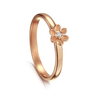 Diamond Daisies Ring in 18ct Rose Scottish Gold