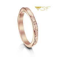 Matrix 3mm Band in 18ct Rose Scottish Gold by Sheila Fleet Jewellery