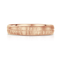 Ogham Small Ring in 18ct Rose Scottish Gold by Sheila Fleet Jewellery