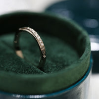 Matrix 12-Diamond Band in 18ct White Scottish Gold by Sheila Fleet Jewellery