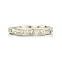 Matrix 12-Diamond Band in 18ct White Scottish Gold by Sheila Fleet Jewellery