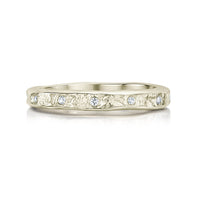 Matrix 12-Diamond Band in 18ct White Scottish Gold by Sheila Fleet Jewellery