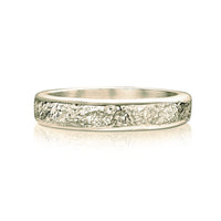 Matrix 4mm Band in 18ct White Scottish Gold by Sheila Fleet Jewellery