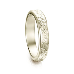Matrix 4mm Band in 18ct White Scottish Gold by Sheila Fleet Jewellery