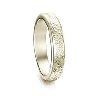 Matrix 4mm Band in 18ct White Scottish Gold by Sheila Fleet Jewellery