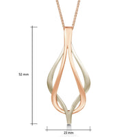 Reef Knot Dress Pendant in 18ct White & Rose Scottish Gold by Sheila Fleet Jewellery