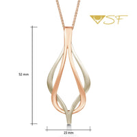 Reef Knot Dress Pendant in 18ct White & Rose Scottish Gold by Sheila Fleet Jewellery