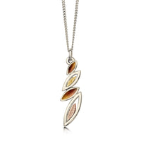Seasons Autumn Enamel Small Pendant in 18ct Scottish Gold by Sheila Fleet Jewellery