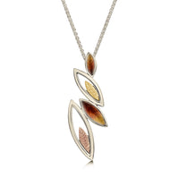 Seasons Autumn Enamel Pendant in 18ct Scottish Gold by Sheila Fleet Jewellery