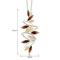 Seasons Autumn Dress Pendant in 18ct White, Yellow & Rose Scottish Gold by Sheila Fleet Jewellery