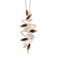 Seasons Autumn Dress Pendant in 18ct White, Yellow & Rose Scottish Gold by Sheila Fleet Jewellery