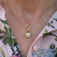 Arctic Stream 0.50ct Diamond Droplet Pendant in 18ct Yellow Scottish Gold by Sheila Fleet Jewellery