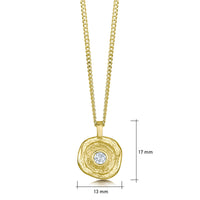 Lunar Diamond Small Pendant in 18ct Yellow Scottish Gold by Sheila Fleet Jewellery