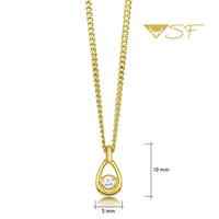 Arctic Stream Diamond Petite Droplet Pendant in 18ct Yellow Scottish Gold by Sheila Fleet Jewellery