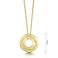 Ogham Small Diamond Pendant in 18ct Yellow Scottish Gold by Sheila Fleet Jewellery
