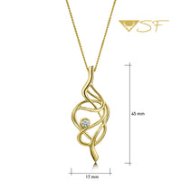 Tidal Diamond Dress Pendant in 18ct Yellow Scottish Gold by Sheila Fleet Jewellery