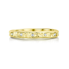 Matrix 12-Diamond Band in 18ct Yellow Scottish Gold by Sheila Fleet Jewellery