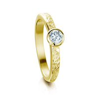 18ct Yellow Scottish Gold Matrix 0.25ct Diamond Ring by Sheila Fleet Jewellery.