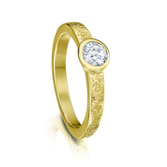 Matrix 0.40ct Diamond Ring in 18ct Yellow Scottish Gold by Sheila Fleet Jewellery