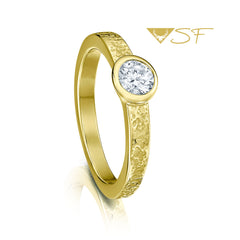 Matrix 0.40ct Diamond Ring in 18ct Yellow Scottish Gold by Sheila Fleet Jewellery