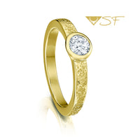 Matrix 0.40ct Diamond Ring in 18ct Yellow Scottish Gold by Sheila Fleet Jewellery