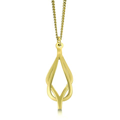 Reef Knot Pendant Necklace in 18ct Yellow Scottish Gold by Sheila Fleet Jewellery