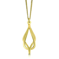 Reef Knot Pendant Necklace in 18ct Yellow Scottish Gold by Sheila Fleet Jewellery
