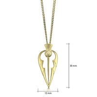 Thistle Pendant Necklace in 18ct Yellow Scottish Gold by Sheila Fleet Jewellery