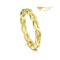 Celtic Twist Band in 18ct Yellow Scottish Gold by Sheila Fleet Jewellery