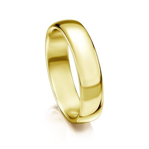 Traditional 5mm Wedding Ring in 18ct Yellow Scottish Gold