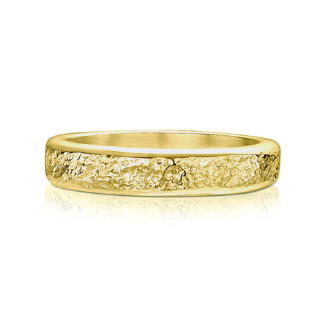 Matrix 4mm Band in 18ct Yellow Scottish Gold by Sheila Fleet Jewellery