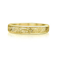 Matrix 4mm Band in 18ct Yellow Scottish Gold by Sheila Fleet Jewellery