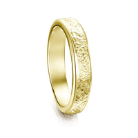 Matrix 4mm Band in 18ct Yellow Scottish Gold by Sheila Fleet Jewellery