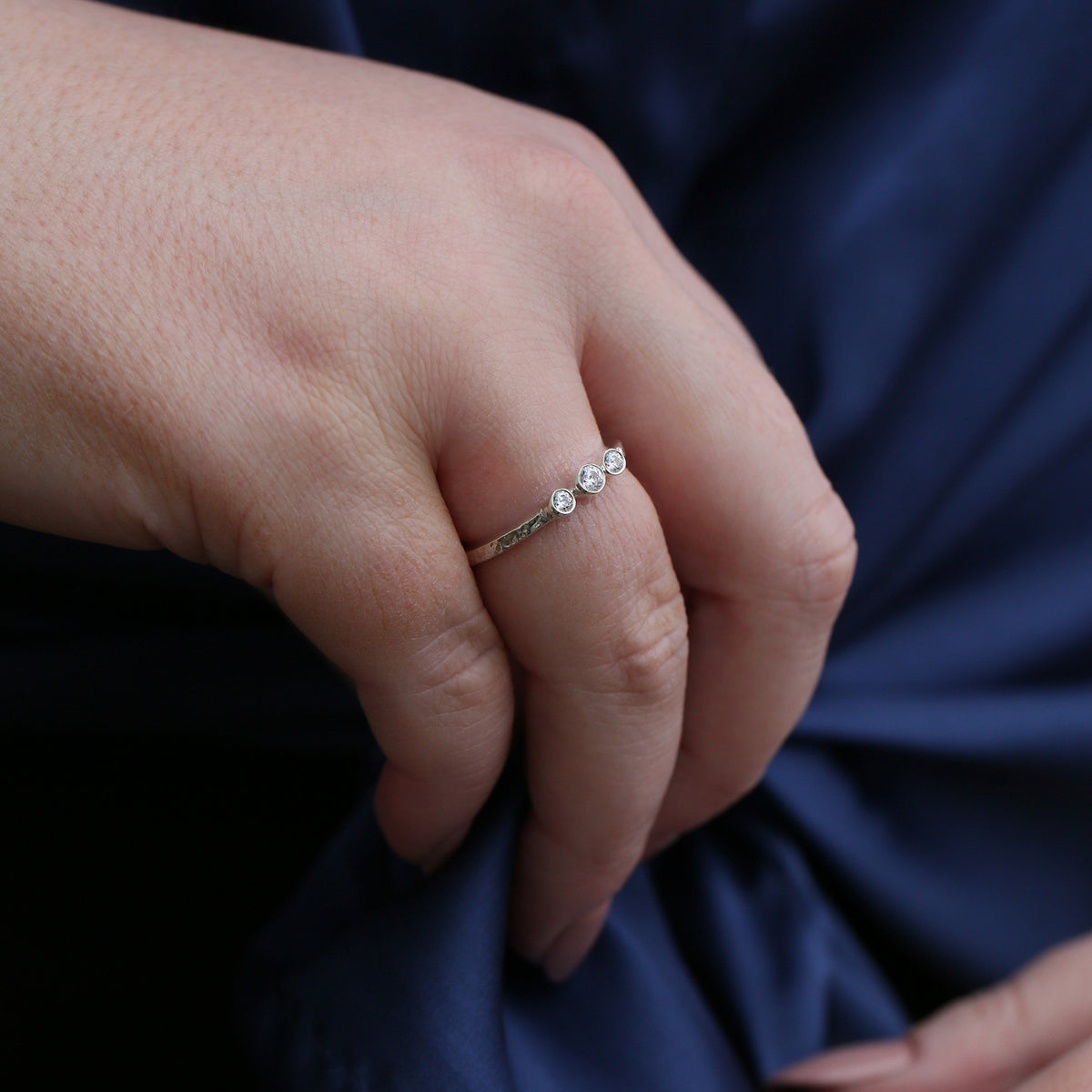 Matrix Trilogy Ring in Sterling Silver โ Sheila Fleet Jewellery