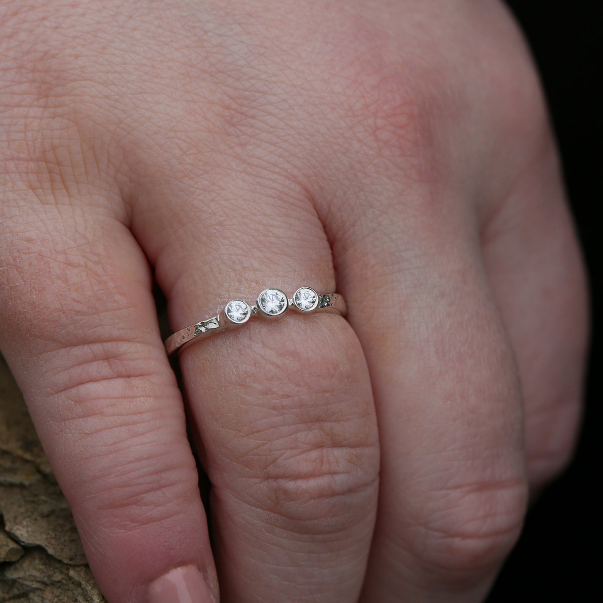 Matrix Trilogy Ring in Sterling Silver โ Sheila Fleet Jewellery