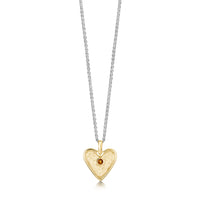Secret Hearts Citrine Dress Pendant in Silver & 9ct Yellow Gold by Sheila Fleet Jewellery