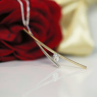 Kiss Diamond Pendant in Silver & 9ct Yellow Gold by Sheila Fleet Jewellery