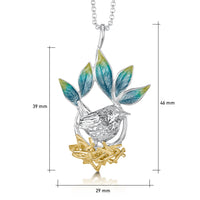Wren 'Summer' Dress Pendant in Silver & 9ct Yellow Gold by Sheila Fleet Jewellery