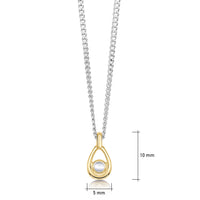 Moonstone Birthstone Petite Droplet Pendant in Silver & 9ct Yellow Gold by Sheila Fleet Jewellery