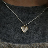 Secret Hearts Moonstone Dress Pendant in Silver & 9ct Yellow Gold by Sheila Fleet Jewellery