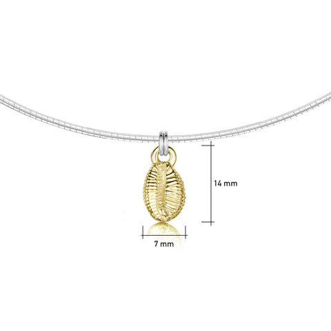 Groatie Buckie Necklace in Silver & 9ct Yellow Gold by Sheila Fleet Jewellery