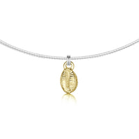 Groatie Buckie Necklace in Silver & 9ct Yellow Gold by Sheila Fleet Jewellery