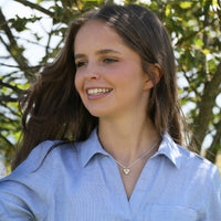 Secret Hearts Sapphire Dress Pendant in Silver & 9ct Yellow Gold by Sheila Fleet Jewellery