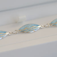 Sands of Time 5-link Bracelet in Ice Enamel by Sheila Fleet Jewellery