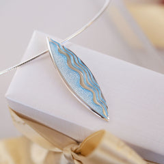 Sands of Time Dress Necklace in Ice Enamel by Sheila Fleet Jewellery
