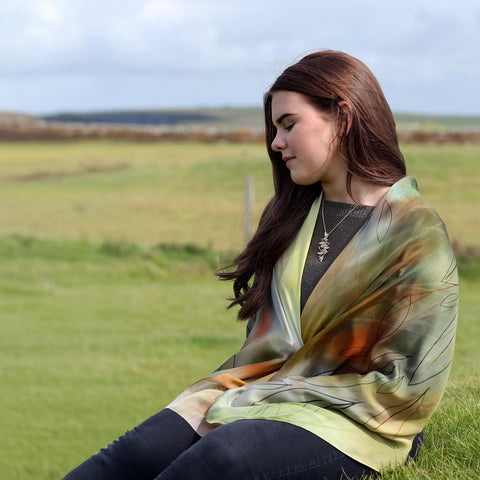 Seasons Silk Scarf by Sheila Fleet Jewellery