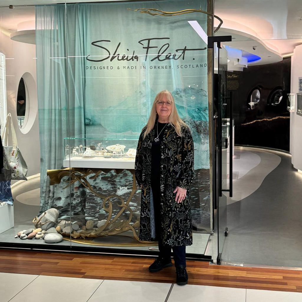 Sheila Fleet outside her Glasgow store in Princes Square.